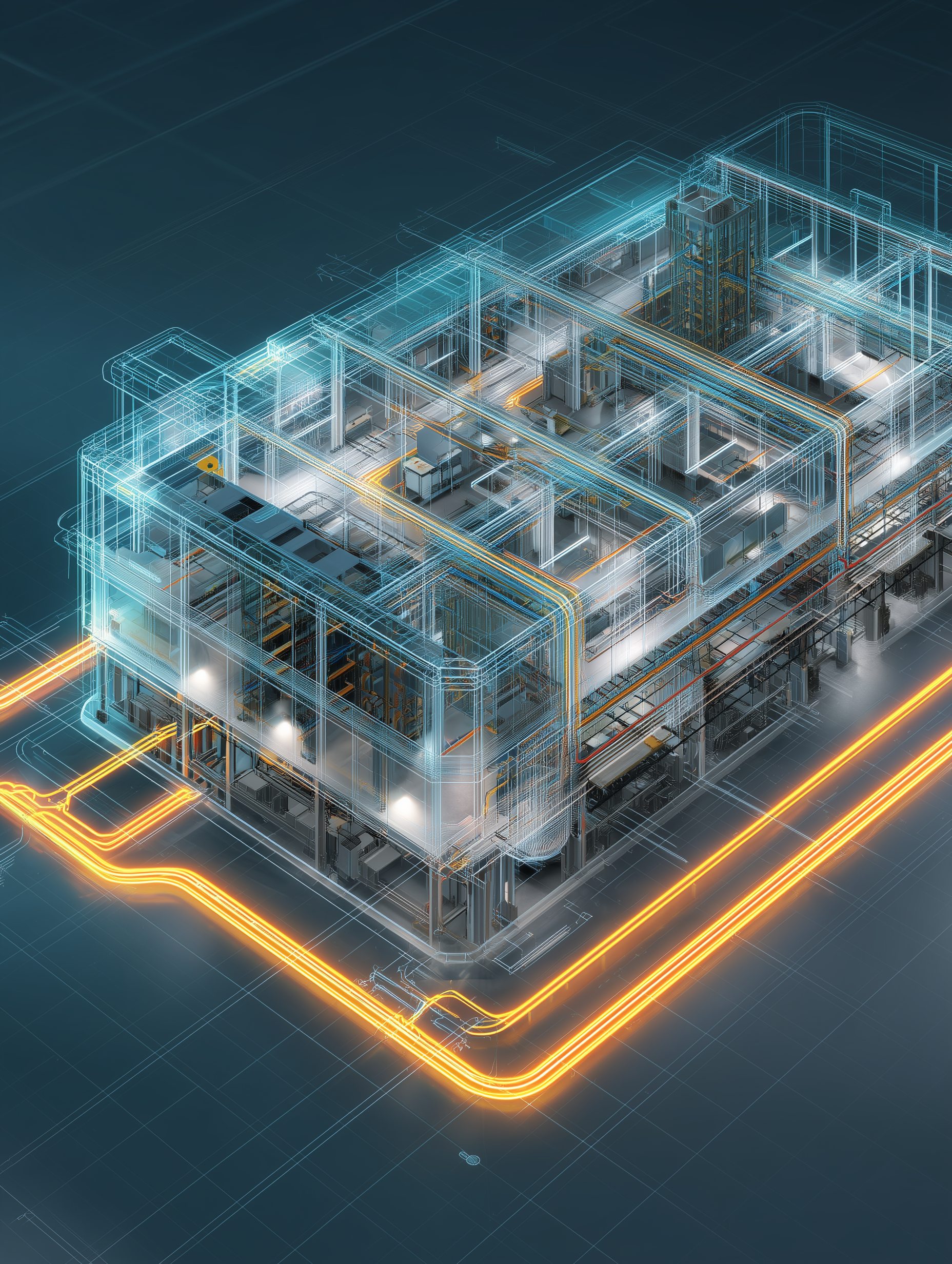 Sistema eléctrico modelado en Revit
